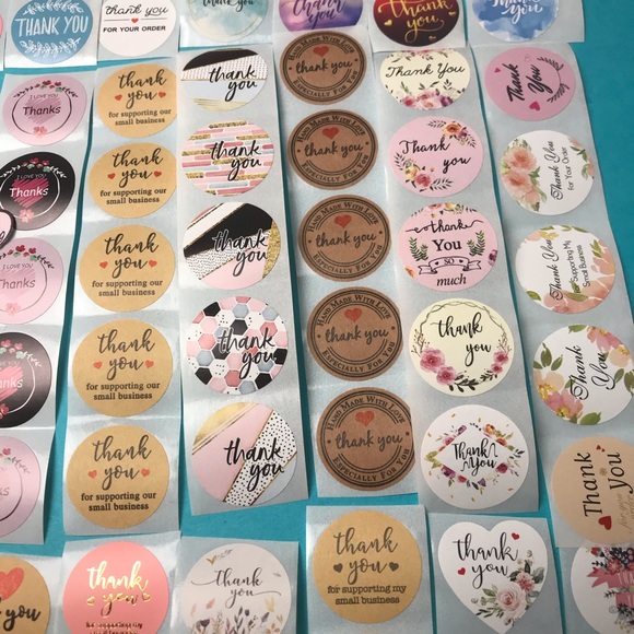 4x$20 💲💲200 assorted thank you stickers 1” - Picture 12 of 14